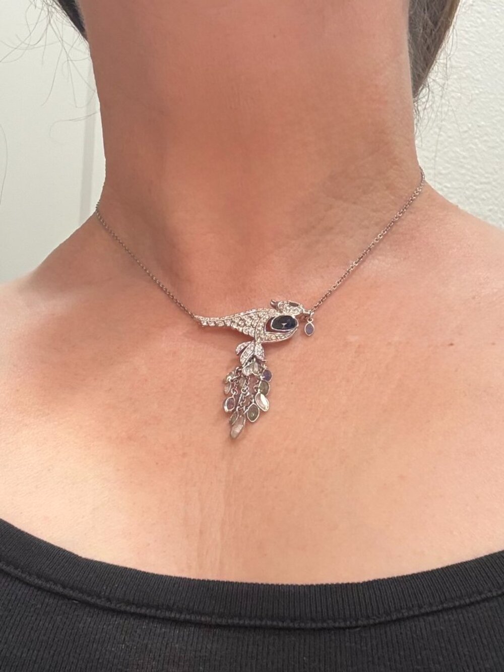Swarovski Crystal Phoenix Bird  necklace